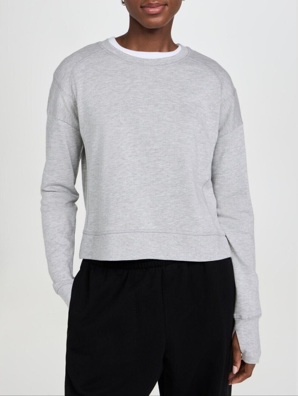 Sweaty Betty After Class Crop Sweatshirt Organic Cotton Blend. US Size 12